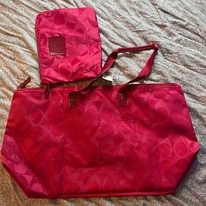 Coach duffle and small bag